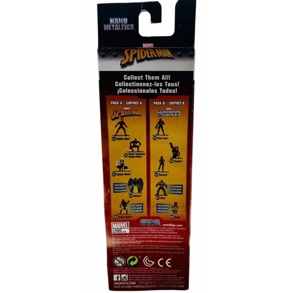 SPIDER-MAN 5-Pack Nano Metalfigs Die-Cast‎ Marvel JadaToys New!!